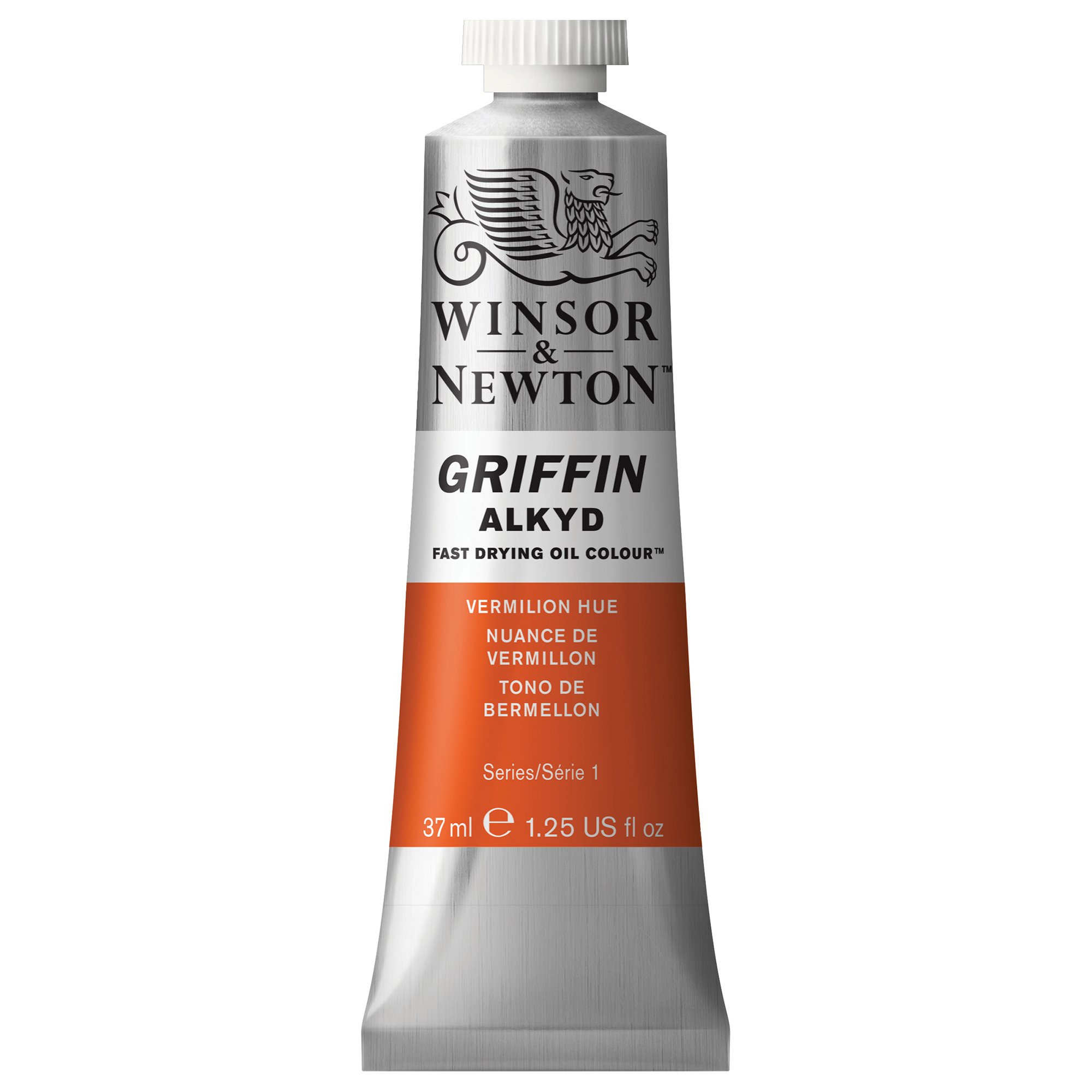 Winsor & Newton Griffin 37ml Alkyd Fast Drying Oil Colour Tube - Vermilion Hue