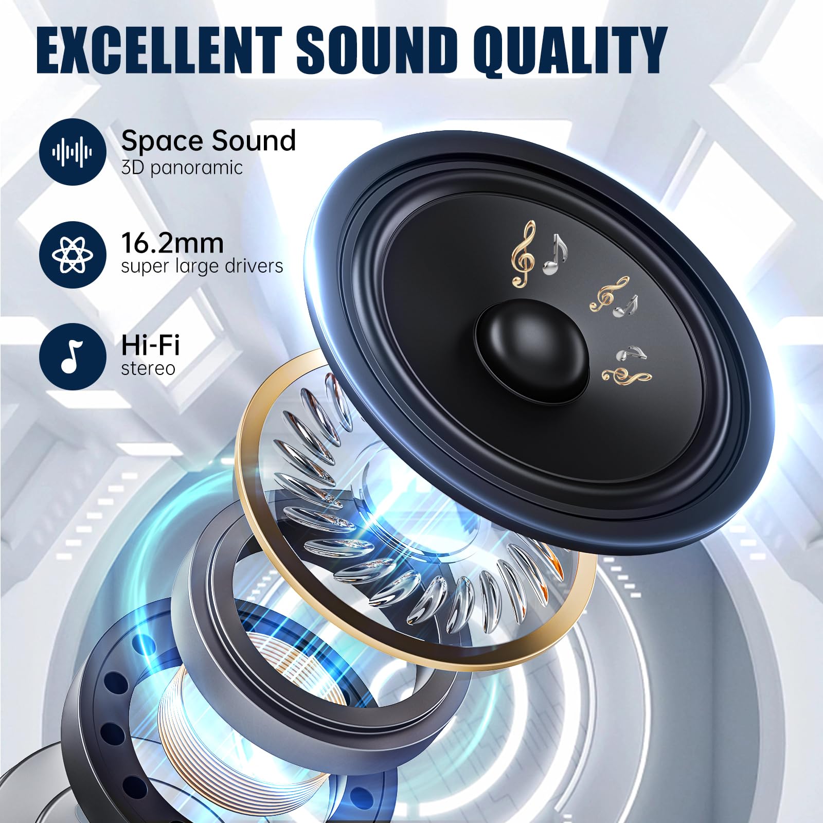 TRAUSI Open Ear Wireless Earbuds Bluetooth Headphones
