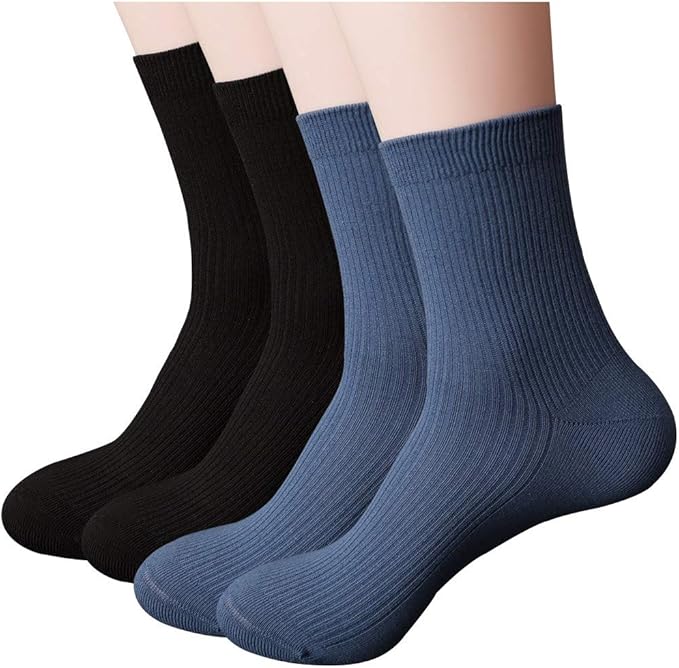 Mens Quarter Socks Cotton Ribbed Business Casual Socks Men Pure Color