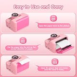 ASTGMI Kids Instant Print Selfie Camera 1080P Dual Lens 32GB Pink view 6