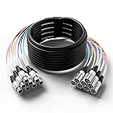 PRORECK 50ft Snake Cable, 8-Channel Shielded Audio