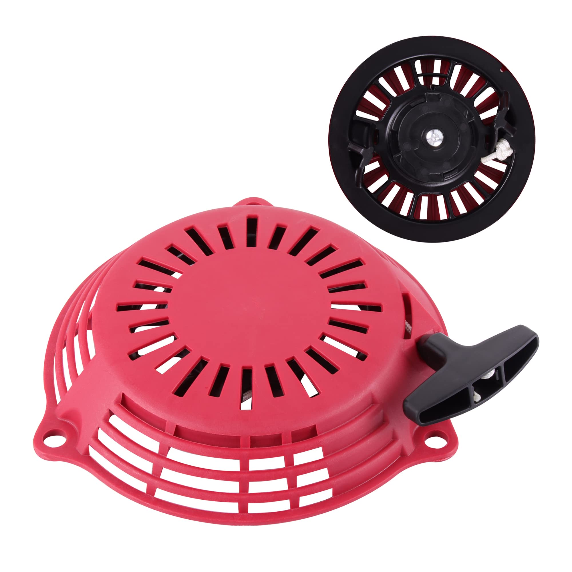GOOFIT Kickstarters Recoil Pull Starter 3-hole pull starter Replacement For GCV160 Red motor trimmer
