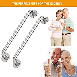 16 Inch Shower Grab Bar 2 Pack Polished Chrome SUS