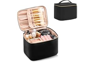 OCHEAL Makeup Bag, Large Capacity Travel Make Up Bag for Cosmetics Vertical Storage,Toiletry Bag for Skincare Makeup Organizer Bag