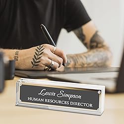 HETOOSHI Name Plate for Desk, Desk Double Sided