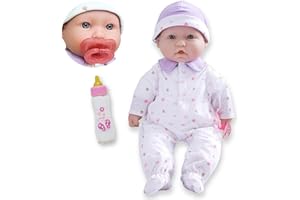 JC Toys - La Baby | Caucasian 16-inch Medium Soft Body Baby Doll | Washable | Removable Purple Outfit w/Hat and Pacifier | for Children 12 Months +