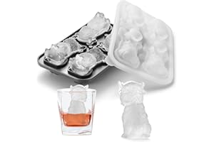 Nax Caki 3D Highland Cow Ice Cube Tray, Large Silicone Fun Shapes Ice Cube Mold for Whiskey,Cocktails, Bourbon, Cute Highland Cow Gifts for Holiday Stocking Stuffers