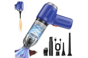 Opinta Mini Vacuum Cleaner for Car, 3 in1 Wireless Handheld Car Vacuum Rechargeable 8000PA High Power, Keyboard Vacuum & Air Blower & Hand Pump for Home & Office, Inflate SwimRing