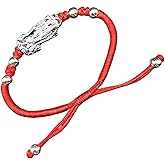 Buddha & Karma Red String Silver Pi Xiu Bracelet - Protection Bracelets for Wealth, Luck & Balance - Adjustable Bracelet That Offers a Meaningful Fit for Anyone Seeking Comfort, Blessings & Harmony