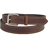 ARIAT Men's Triple Row Stitch Leather Work Belt with Removable Roller Buckle
