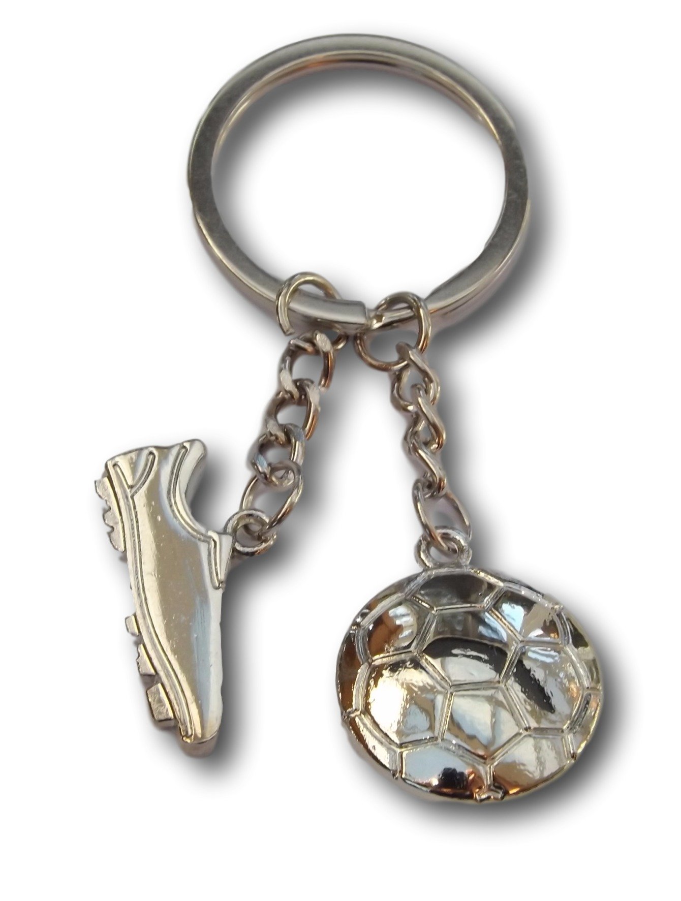 FizzyButton Gifts Football and trainer keyring/bag tag