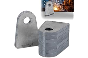 OywhC Weld on Tabs, 1/2" Hole Weld Tabs, Steel Shock Mount Weld Tab,1/4" Thick Universal Heavy-Duty Weld on Tabs,Flat Bottom Mount， Pack Of 8 Steel Mounting Bracket