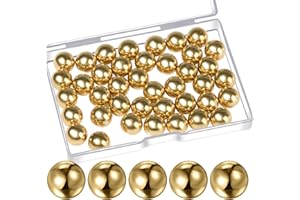 Gootaimi 40 pcs 1/2” Precision Solid Brass Bearing Balls, Brass Balls for Ball Mill, Tumbler, Weights, Craft Decorations, Bearings, Valves, Machinery