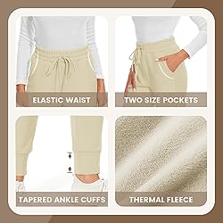 CAMPSNAIL Fleece Lined Sweatpants Women - Joggers