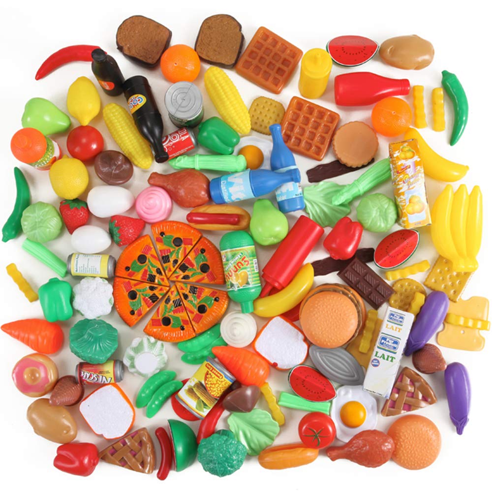 Liberty Imports 120 Piece Deluxe Pretend Play Food Assortment Set Buy
