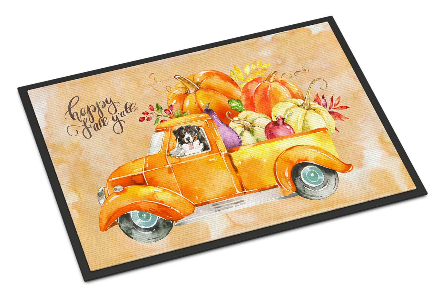 Caroline's Treasures Fall Harvest Bernese Mountain Dog Door Mat, Multicolor