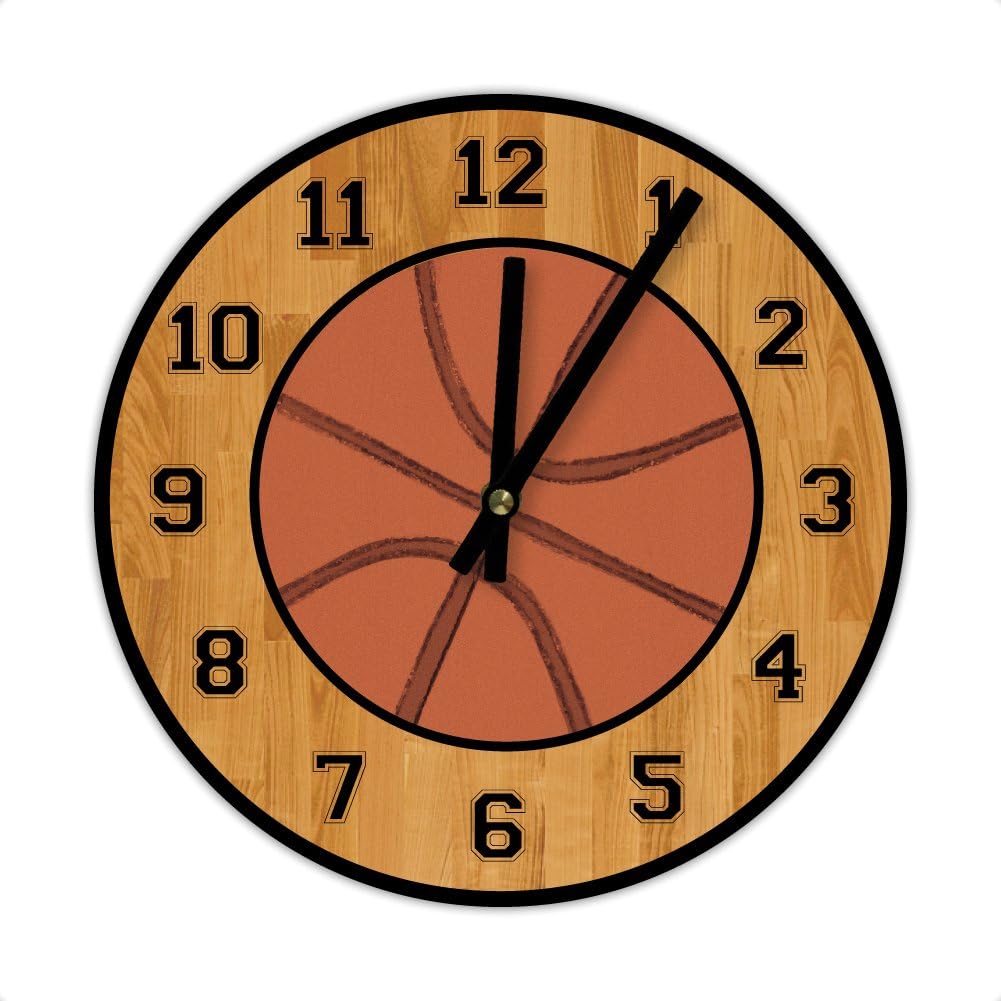 Instant Murals Design Sports Wall Clock, Basketball