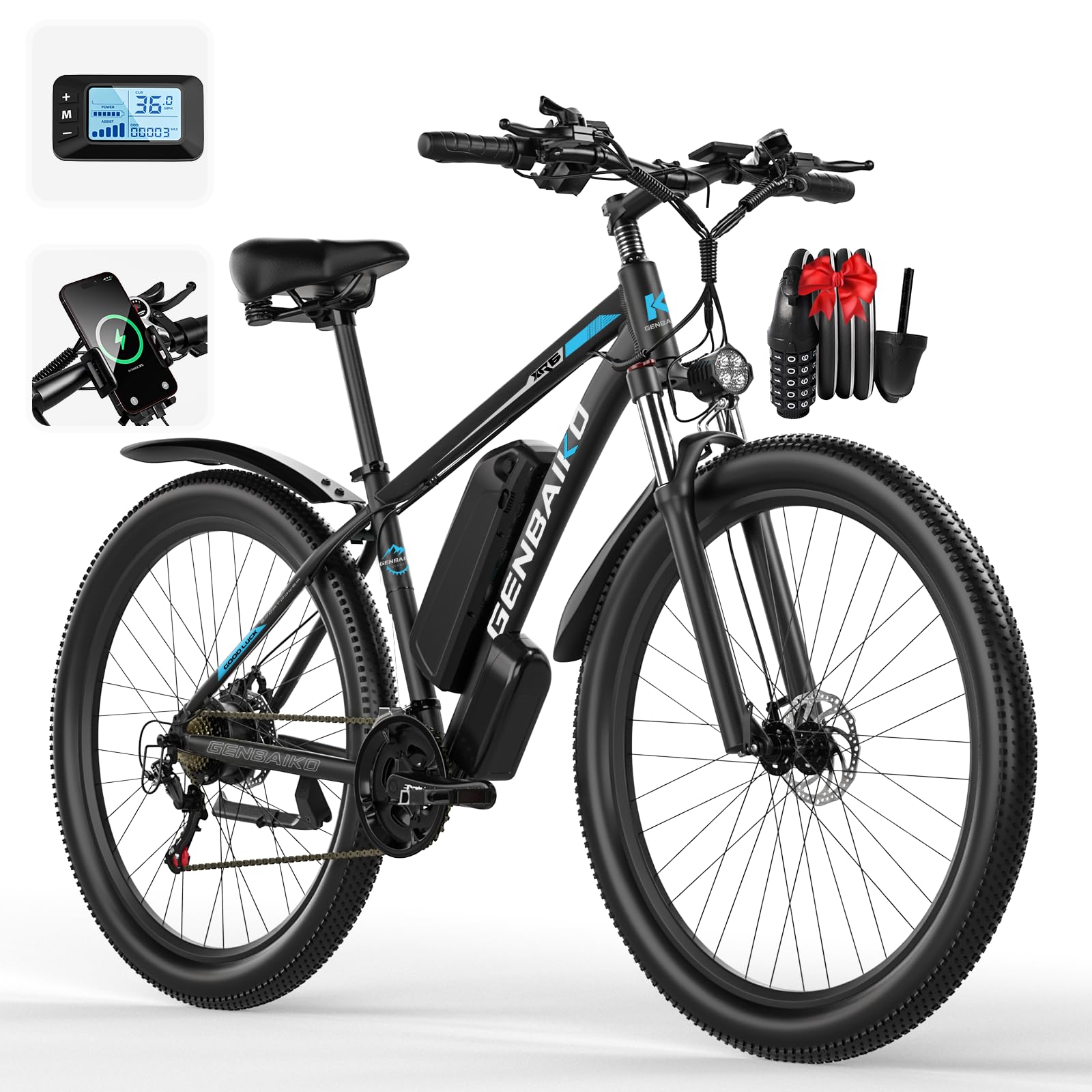Electric Bike for Adults, 29" 1500W Peak Max 37MPH 921.6WH Electric Mountain Bike, 80 Miles Ebike 21-Speed Gears, IP7 Waterproof E Bicycle E Bike for Commuter