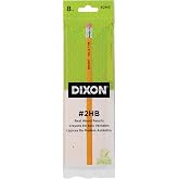 Dixon No. 2 Yellow Pencils, Wood-Cased, Black Core, #2 HB Soft, 8-Count (14408)