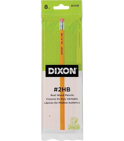 Amazon.com : Dixon No. 2 Yellow Pencils, Wood-Cased, Black Core
