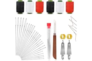 BOTUMIUY Oryvo - 37 PCS Big Eye Steel Needles Set, All in 1 Stainless Steel Needles for Hand Sewing Set, Long & Thin Handmade Quilting & Sewing Needle Point Kits for Hand Sewing, DIY Handcraft Lovers