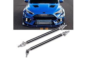 DREAMIZER 2× Universal Front Bumper Lip Support Splitter Rods Adjustable 8"-11" Strut Tie Bar Support Car Body Kit Support Rear Wing Strut Rod for Sports Car Street Car - Black