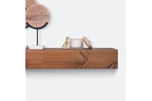 Urbandi Modern Fireplace Mantel, Contemporary, Floating Mantle, Shelf, Hand Crafted, (Provincial, 48Lx6Hx8D)