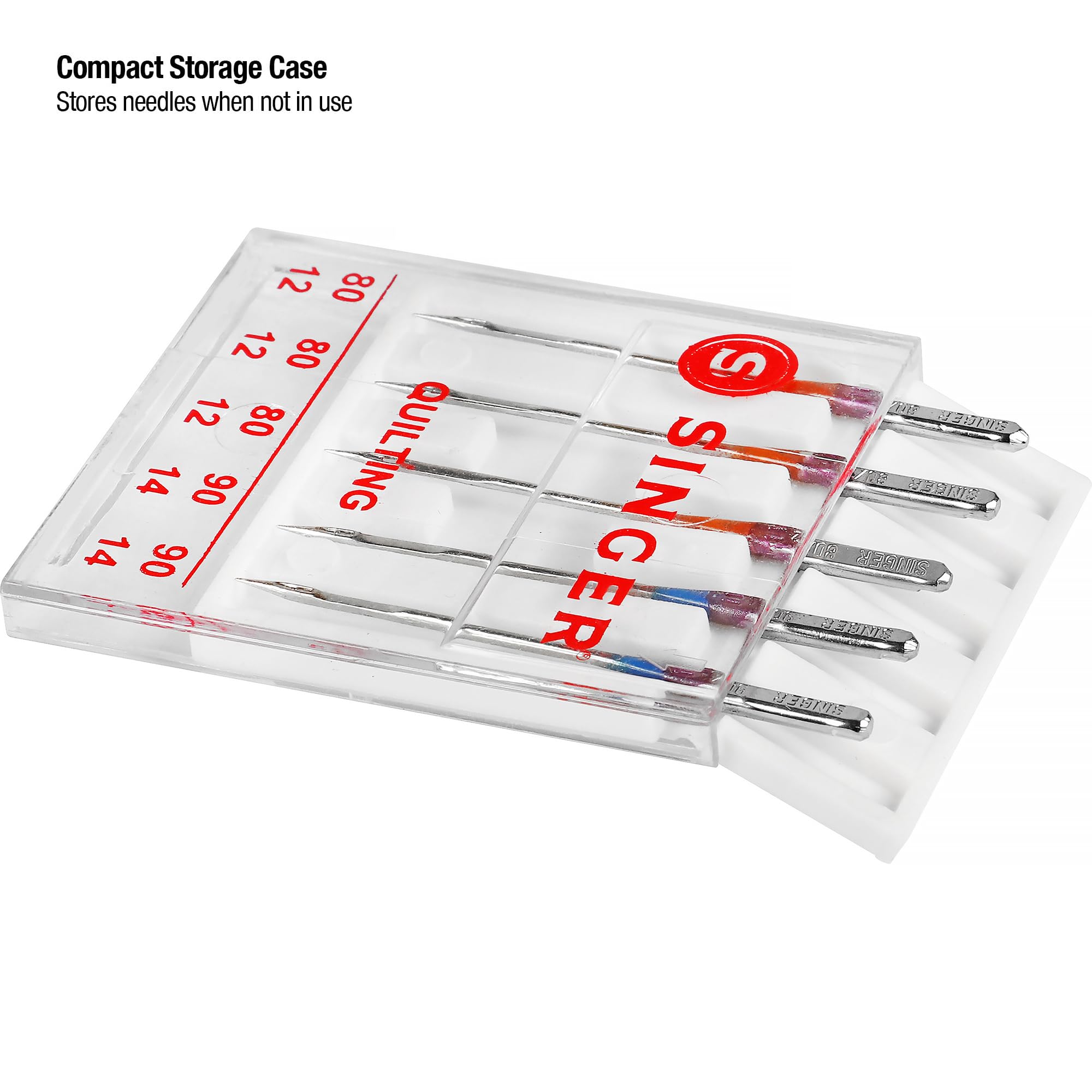 Singer 44729 Quilting Machine Needles, Sizes 80/11 & 90/14, Multicolor 5 Count
