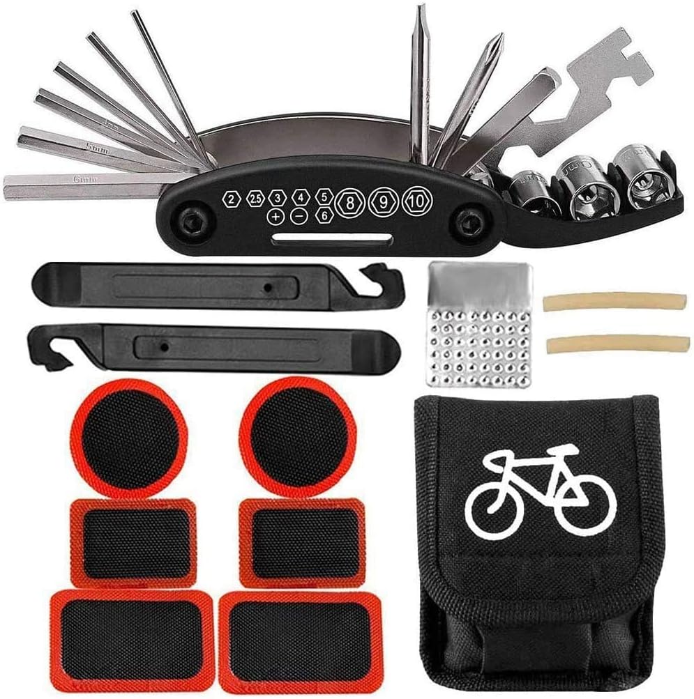 Bike Tool，Bike Repair Tools Kit 13 Pcs/Set 16 in 1 MultiFunction