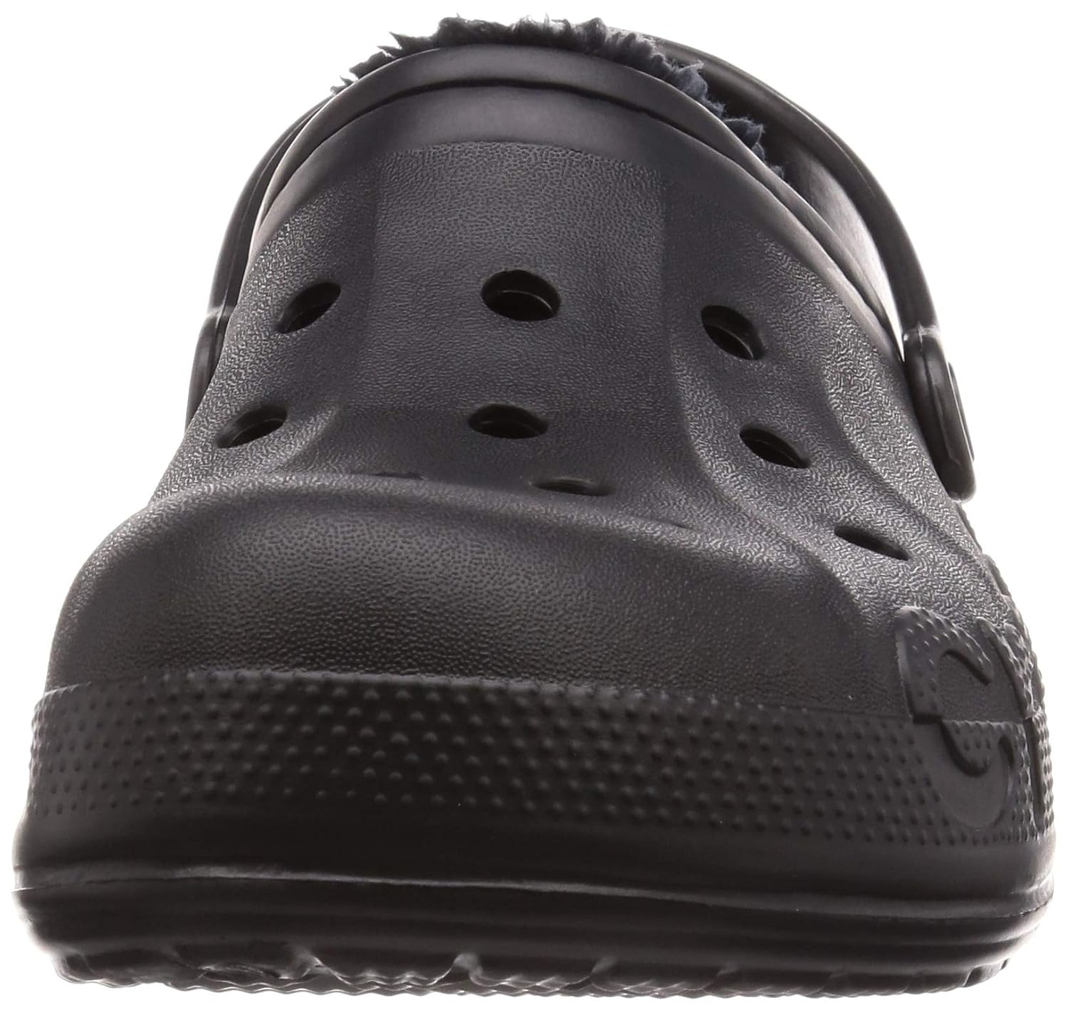 black fuzzy crocs mens