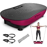 Merach V33 Pro Vibration Plate Exercise Machine with Touchscreen, 99 Speeds | Resistance Bands, Bluetooth, 350lbs Capacity, Vibration Platform for Lymphatic Drainage, Home Full Body Fitness Equipment
