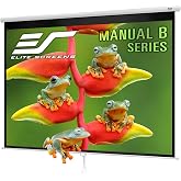 Elite Screens Manual B Series, 100-inch Diagonal 4:3, Pull Down Projection Manual Projector Screen with Auto Lock, M100V