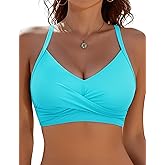 Blooming Jelly Womens Bikini Tops Crisscross Back Swimsuits Tie Knot Bathing Suit Tops Only 2026