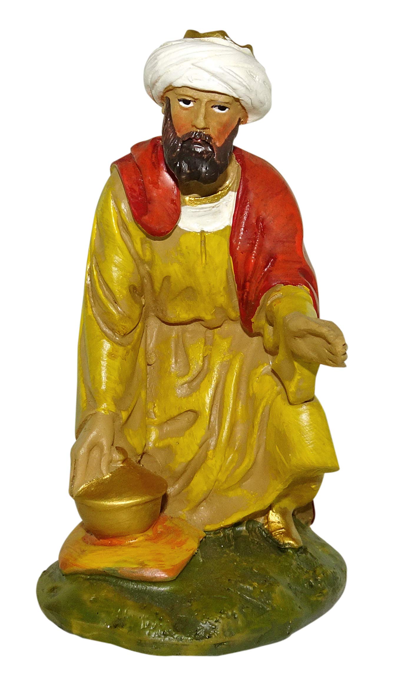 Ferrari & Arrighetti Nativity Scene Figurine: King Caspar - Martino Landi Collection - 10 cm
