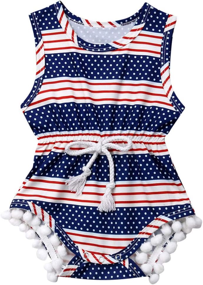 Infant Baby Girls Floral Romper Bodysuit Sleeveless Jumpsuit Outfit Summer Clothes