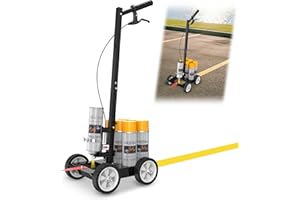 QWUIU Striping Line Marking Machine, Parking Lot Striping Machine, Compatible with Professional Inverted Striping Spray Paint, Line Striper Machine for Marking Line,Black