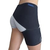 Hip Brace for Sciatica Pain Relief, Thigh, Hamstring, Hip Flexor, Groin Pull, SI Joint Pain Relief - Compression Support Wrap for Sciatic Nerve, Hip Bursitis, Pulled Muscles - Sciatica Pain Relief Devices Sleeve Sacroiliac Belt for Men, Women