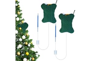 FANTANG 2Set Automatic Christmas Tree Watering System with Green Dog Bone Christmas Socks, Holiday Trees Care and Watering Device Xmas Tree Self Waterer Drip Irrigation Bags with Flow Regulators Water Inlet