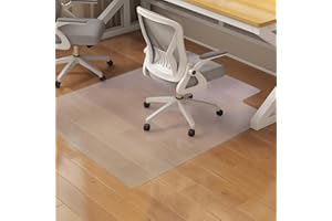 Demiwise Office Chair Mat for Carpet, 30" x 48" Clear Desk Chair Mat for Hardwood Floor PVC Rolling Floor Protector (Rectangle with Extended Lip)
