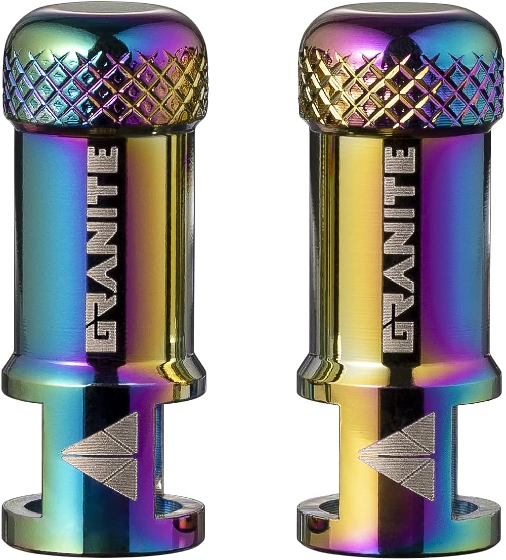 Granite Juicy Nipple Valve Cap with Core Remover - 6061 Alloy, Oil Slick