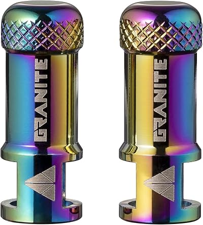 Granite Juicy Nipple Valve Cap with Core Remover - 6061 Alloy, Oil Slick