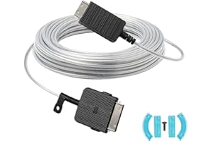 TJYUZE VG-SOCR15/ZA 15m One Invisible Connect Cable Compatible with Samsung QN43''-85'' The Frame TV LS03R LS03A LS03B LS03C LS03D QN65Q90RAFXZA QN43LS03RAFXZA QN65LS03DAFXZA QN75LS03AAFXZA