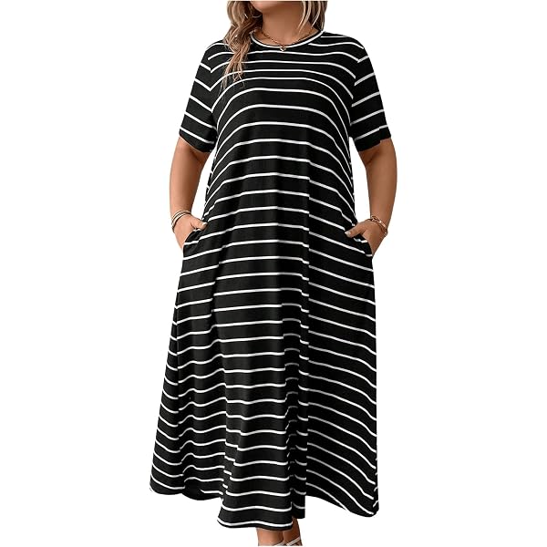 sachin and babi light blue dress Plus Size Calvin Women's Breathable T-Shirt Dress Slim Fit Knee-Length  Round Neck Casual Summer Dress with Bold Yellow Lettering main image 0