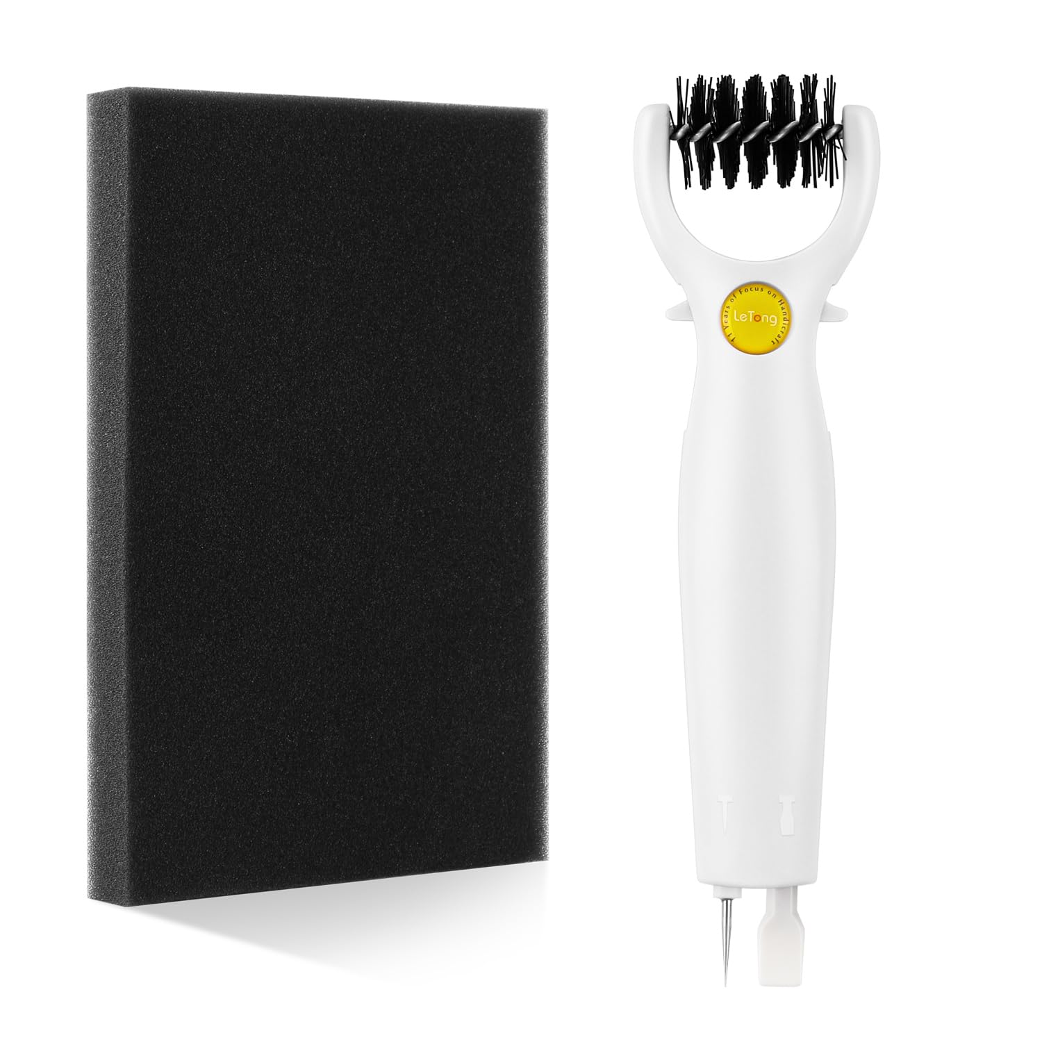 Craft 3 in 1 Multipurpose Craft Tool Set, Die Brush, 3-in-1 Weeding Tool, Brush, Scrape, Pierce, Embossing and Die Cutting Accessory, Retractable Design, DIY Scrapbooking Supplies Die Paper Remover