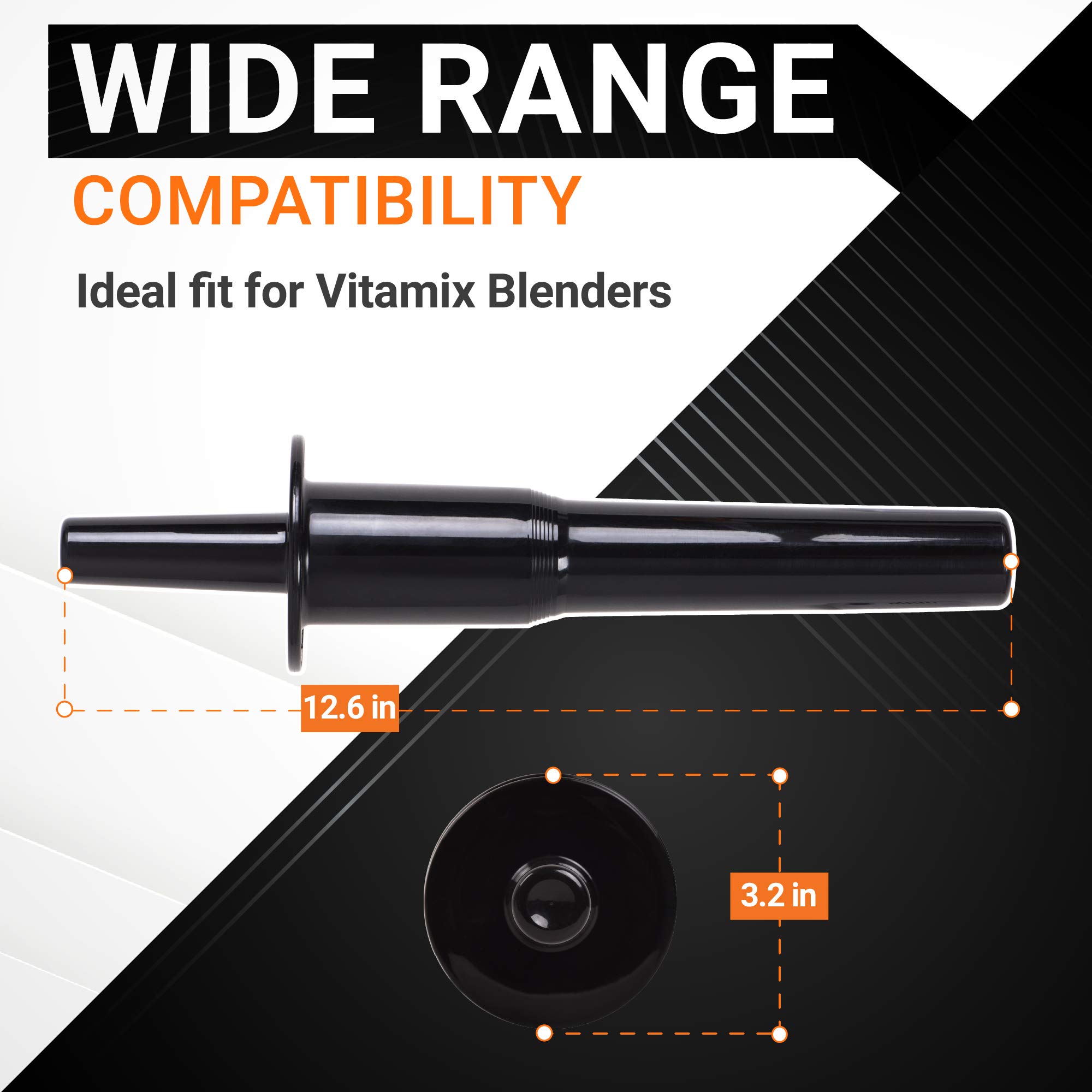 BlueStars 2-Pack Ultra Durable Blender Tamper Tool - Compatible with Vitamix Accessories Blenders Standard 64 oz Containers