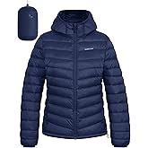 Pioneer Camp Women's Packable Puffer Jacket Winter Light Weight Water-Repellent Quilted Coat with Hood