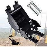 DANWIWEE Narrow Digging Bucket 7.87in Mini Excavator Attachments,Hole Diameter 0.98in, Center Wheelbase 3.54in, Bucket Metal 