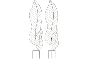Cleverly Me Eco Green Leaf Trellis for Climbing Plants 55” Tall (2Pk) Garden Trellis, Indoor Plant Trellis, Unique Metal Crafting, Beauty Even Before Your Plant Grows
