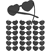 MIUSKATL 18 Pairs Heart Sunglasses Rimless Heart Shaped Glasses Bulk Pack for Women Colored Party Birthday
