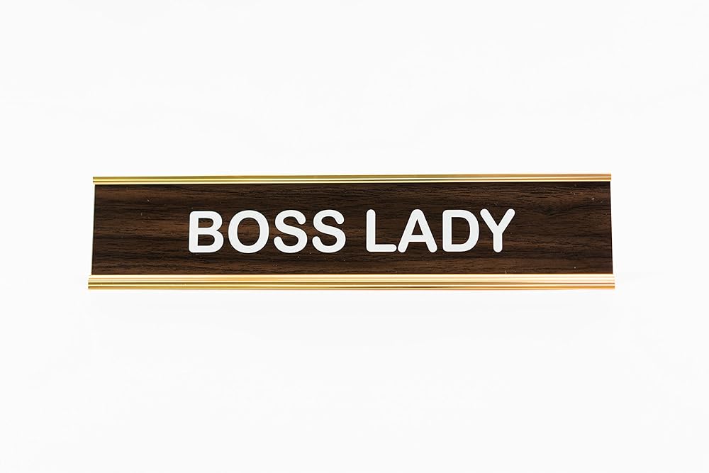 Boss Lady Desk Name Plate Handmade